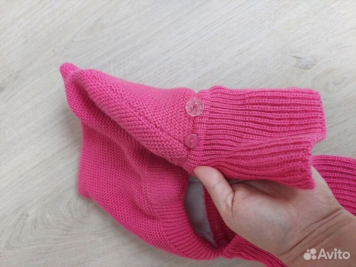 Шапка шлем зимний для девочки 46-48