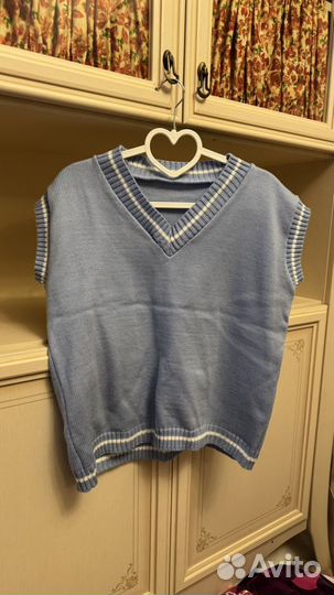 Жилетка вязанная оверсайз s-m
