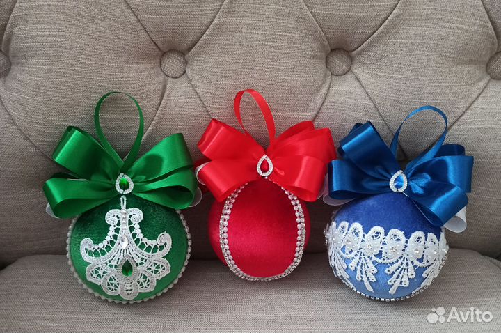 Новогодние шары ручной работы