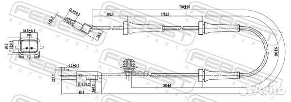 Датчик ABS передний Renault Megane/Scenic