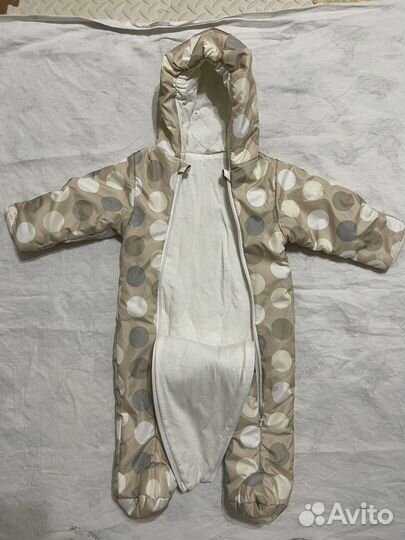 Демисезонный комбинезон детский, бежевый (74)