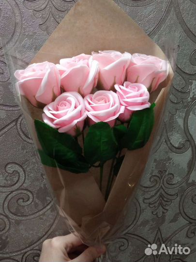 Розы из мыла