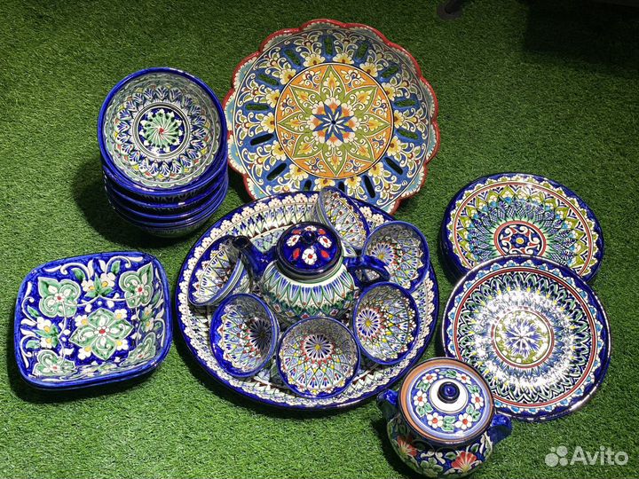 Набор посуды Синий Риштан