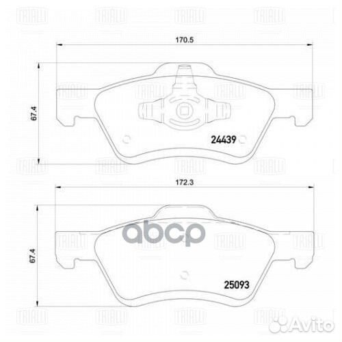 Колодки тормозные передние Mazda Tribute (00)