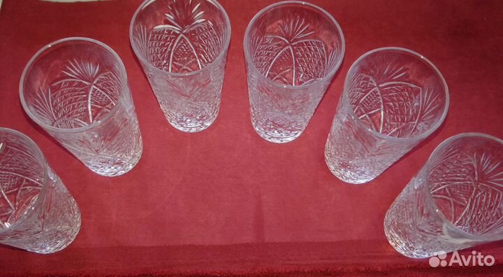 Набор хрустальных стаканов СССР