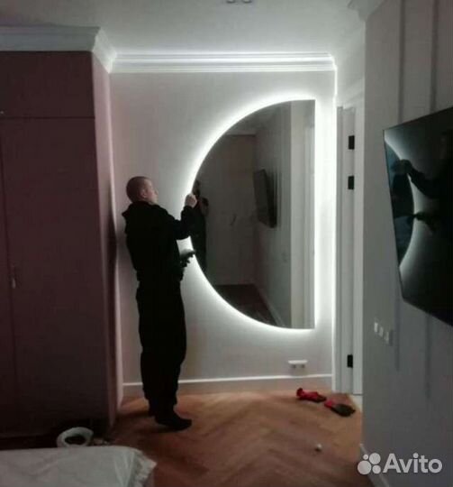 Ремонт и производство монтаж зеркал с подсветкой