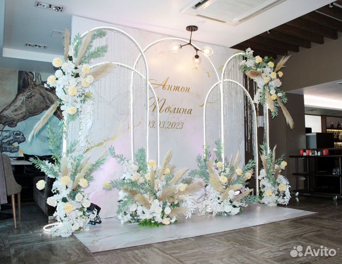 Оформление зала для свадьбы