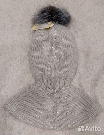 Шапка шлем для девочки зима