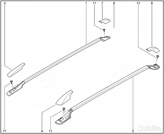 Рейлинг Нива Рысь Бронто (Оригинал)