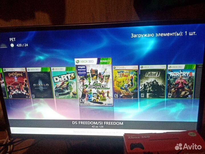 Xbox 360 s freeboot 1000 750 500 250 gb 180 игр