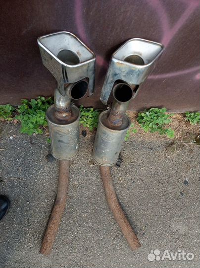 Задние банки глушителя с насадками RR Sport L320