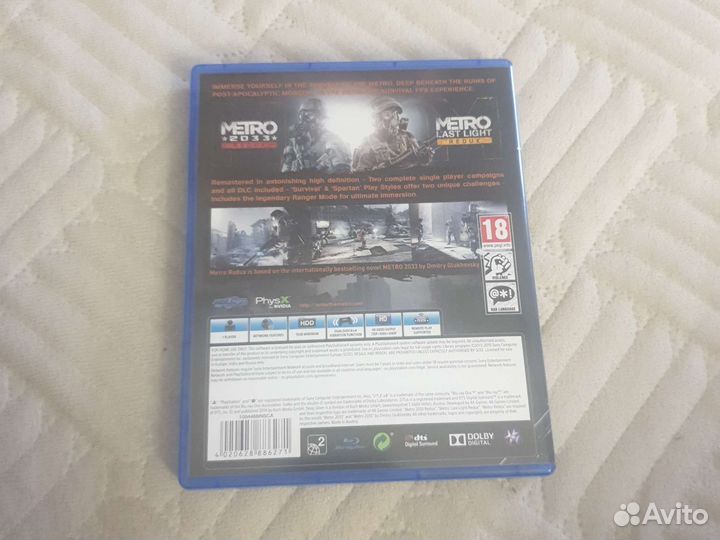 Metro Redux диск на PlayStation 4