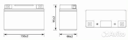 Акб Delta CT 1208 8 ah 150х66х94