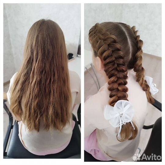 Плетение различных кос, причёски с плетением