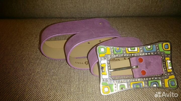 Ремень из натуральной замши