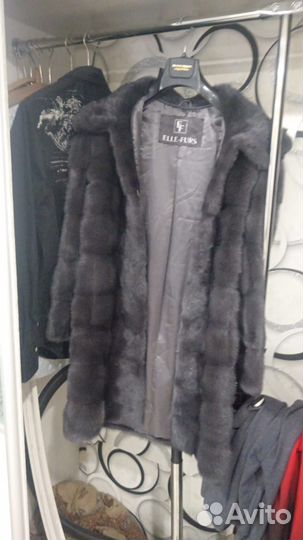 Шуба норковая 42 44 короткая бежевая