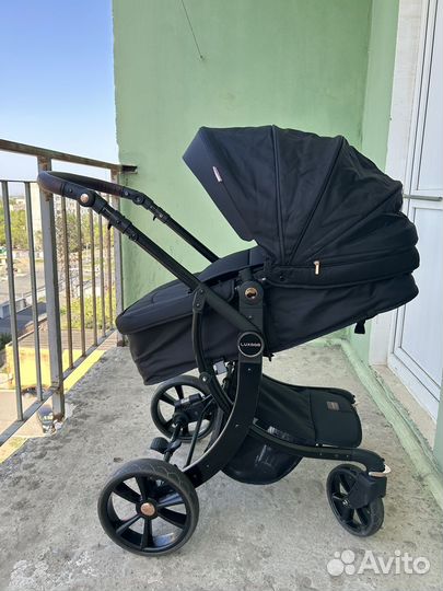 Детская коляска трансформер Luxmom 3в1 черная