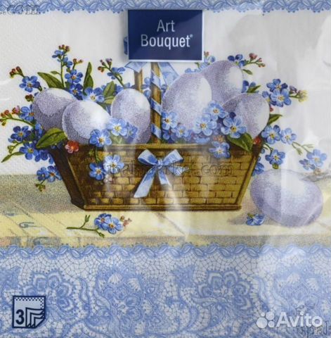 Салфетки 33х33 3- слойные Пасха