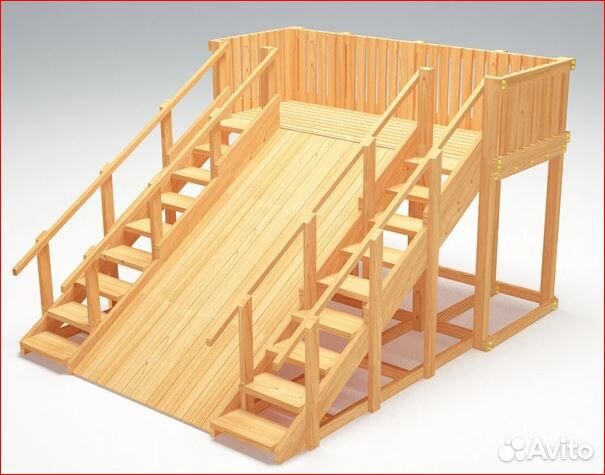 Зимняя горка, уличный зимний скат детям и взрослым