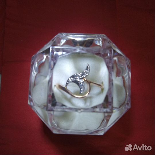 Золотое кольцо СССР, с бриллиантами. 583 пр.17,5