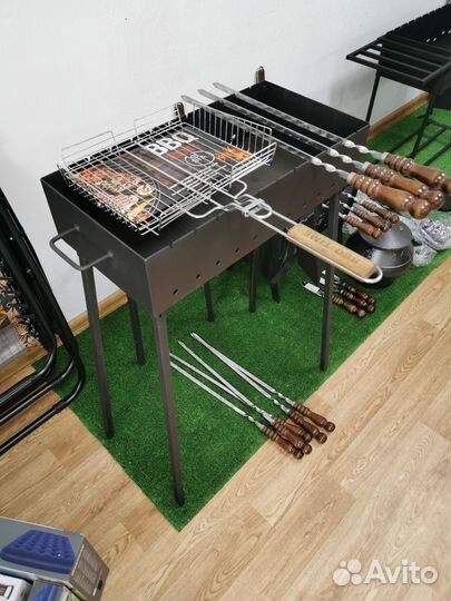 Мангал сборный 3 мм ГОСТ, окрашен термостойкой