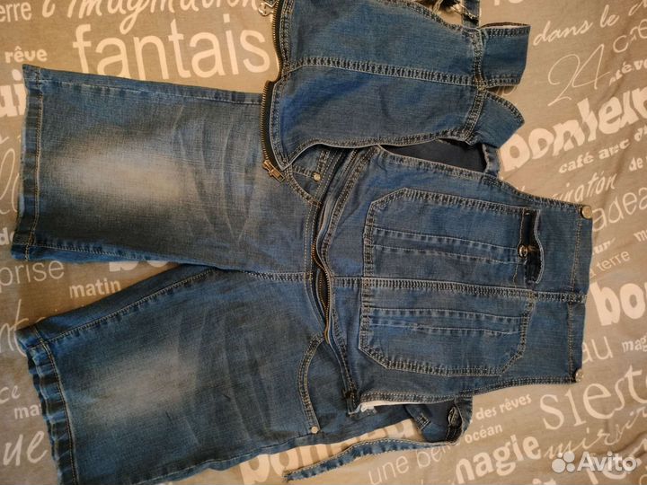 Джинсовый комбинезон для беременных