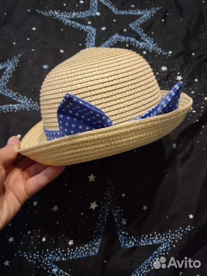 Соломенная шляпа детская