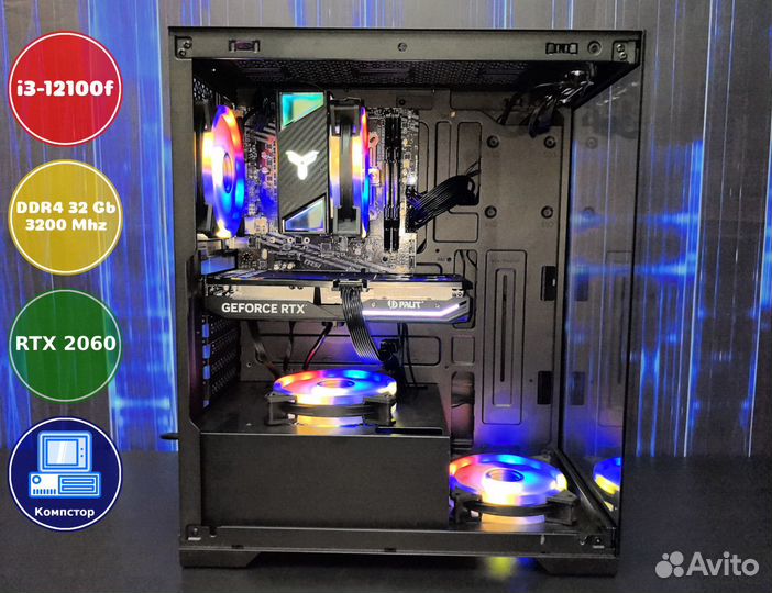 Игровой пк i3-RTX2060-32DDR4-ZOX6950481372-H610
