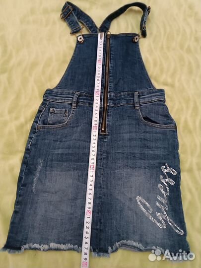 Джинсовый комбинезон для девочки 128