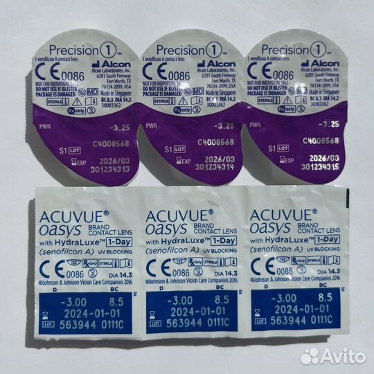 Контактные линзы -3.00 и -3.25