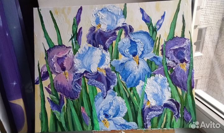 Картина маслом на холсте цветы