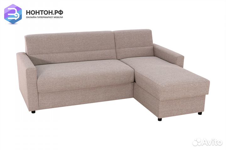 Диван угловой дельфин Виктория 2-1 светло-бежевый