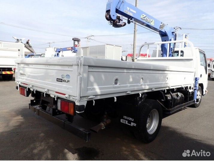 Бортовой грузовик Isuzu Elf с КМУ Tadano, 2015