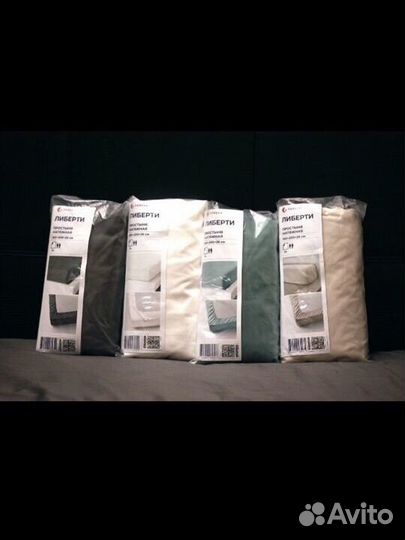 Простынь на резинке сатин 160x200