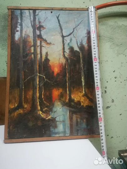 Картина маслом,оргалит, холст