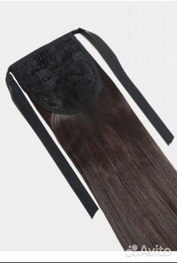 Накладной хвост из натуральных волос