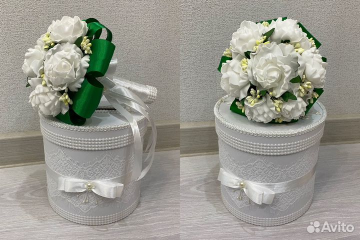 Свадебная казна для денег, букет дублер