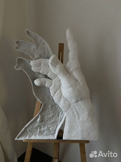 Большое панно на стену барельеф Сотворение Адама