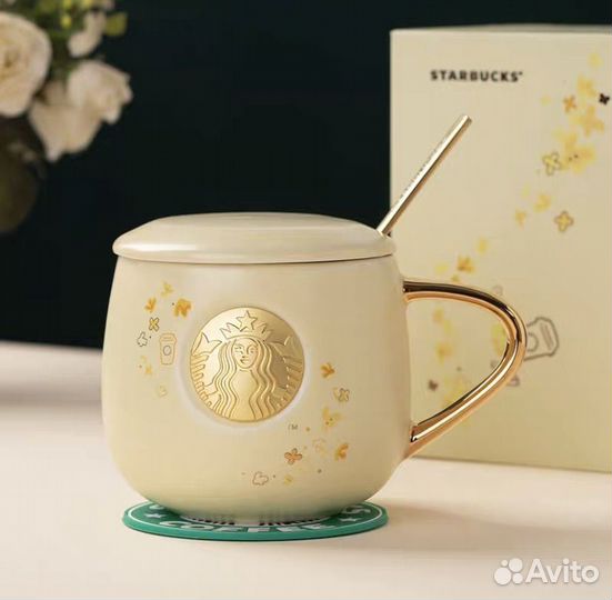 Кружка и ложка от Starbucks новая