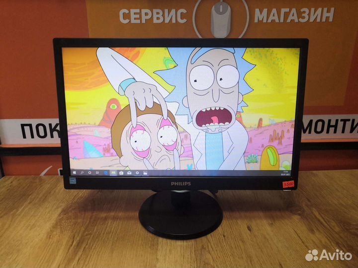 Отличный Монитор philips 193V5L 1366x768 для офиса