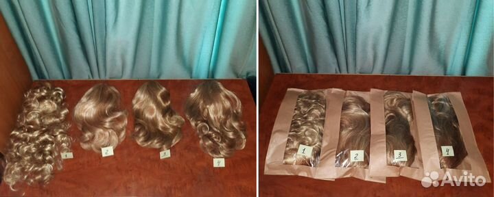 Хвосты шиньоны волосы на заколке «краб»