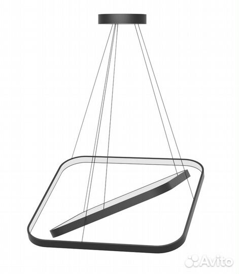 Светодиодная люстра в форме 2-х Квадратов