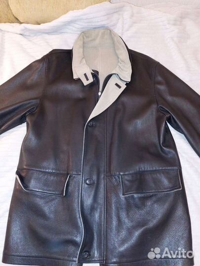 Кожаная куртка мужская размер 54 56