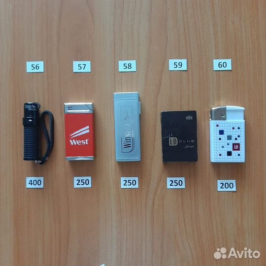 Зажигалки коллекционные (номера 56-100)