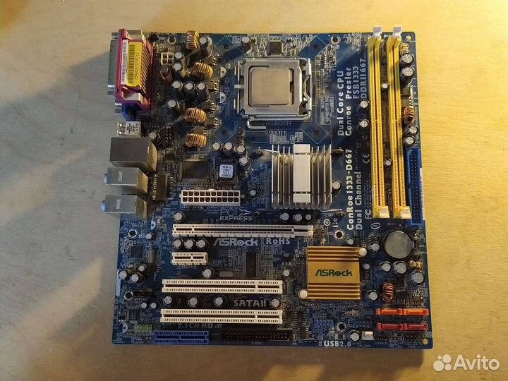 Материнская плата ASRock с процессором intel Core