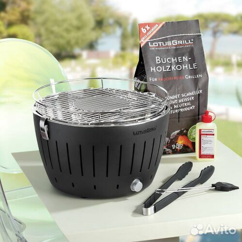 Угольный гриль LotusGrill «Серый антрацит» L