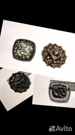 Броши, винтаж, Япония, Чехия