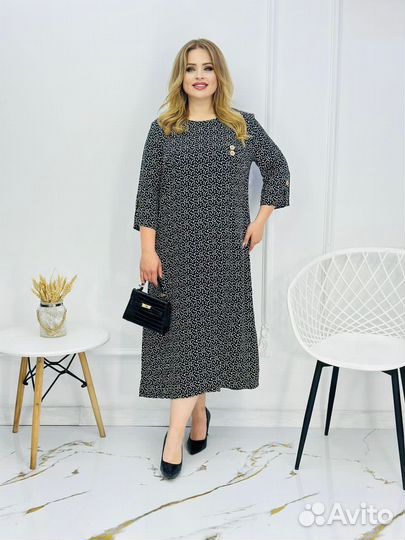 Штапельное платье