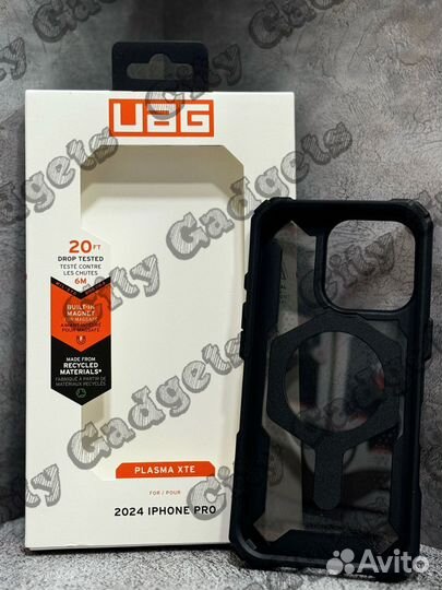 Чехол Uag Plasma iPhone 16 Pro Black Orange