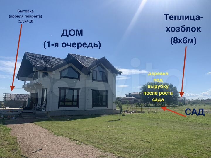 Дом 158 м² на участке 70 сот.